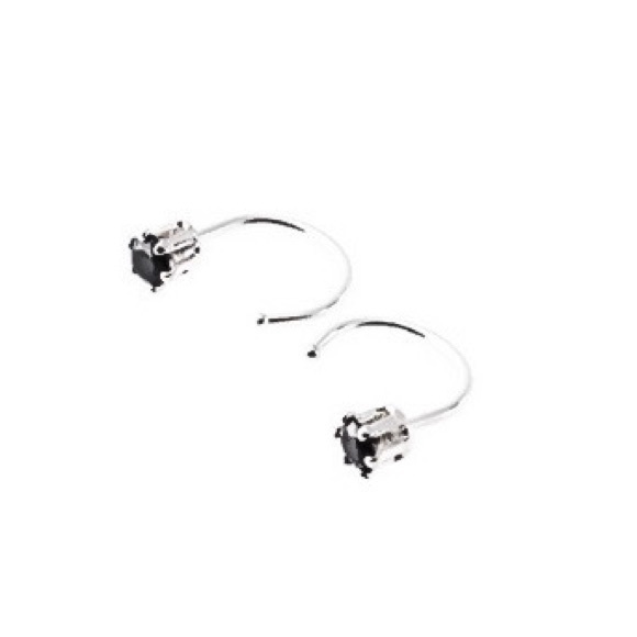 Black Spinel Hug Huggie Half Hoop Earrings 925 Sterling Silver - Picture 5 of 9